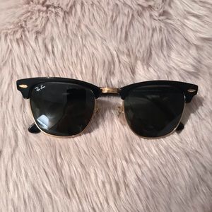 Ray Ban Clubmaster Classic Sunglasses -Black/Gold